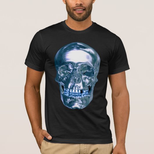 Blue Chrome Skull Shirt (Voorkant)