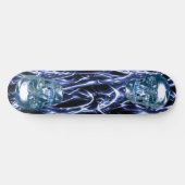 Blue Chrome Skulls Skateboard (Horizontaal)