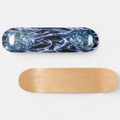 Blue Chrome Skulls Skateboard (Horizontaal)