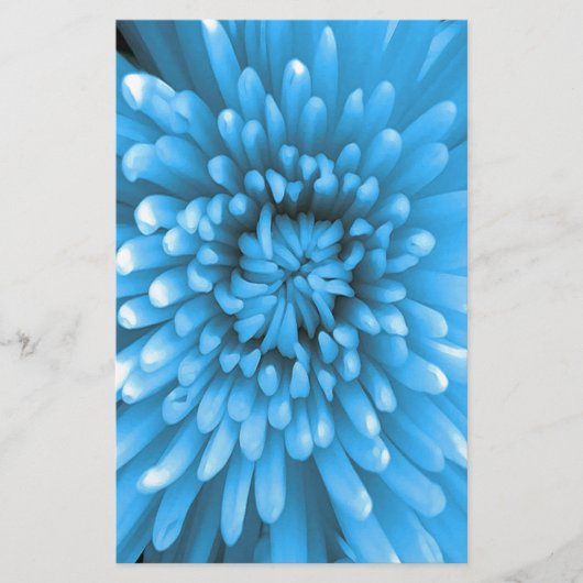 Blue Chrysanthemum Briefpapier (Voorkant)