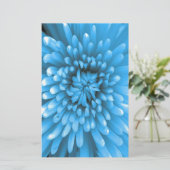 Blue Chrysanthemum Briefpapier (Staand voorkant)