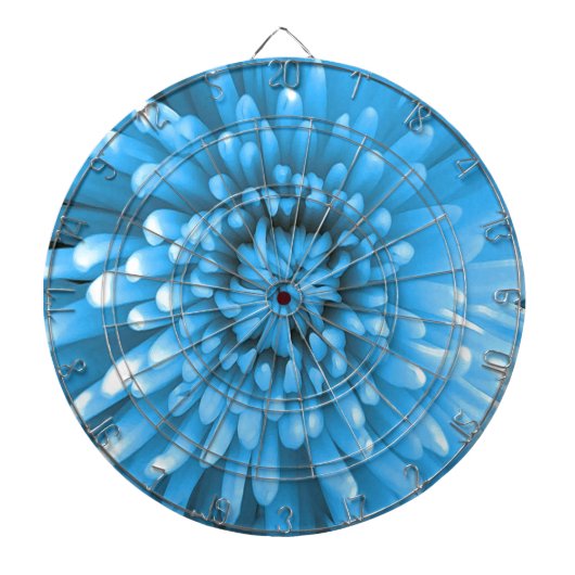 Blue Chrysanthemum Dartbord (Voorkant)