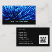 Blue Chrysanthemum flower Aangepaste Visitekaartje (Voorkant / Achterkant)