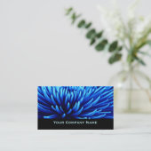 Blue Chrysanthemum flower Aangepaste Visitekaartje (Staand voorkant)
