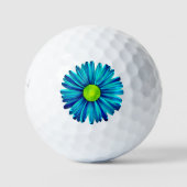 Blue Chrysanthemum golfbal Golfballen (Voorkant)