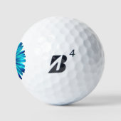 Blue Chrysanthemum golfbal Golfballen (Logo)