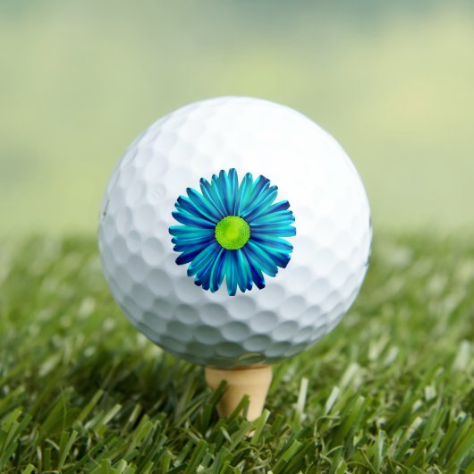 Blue Chrysanthemum golfbal Golfballen (Insitu Shirt)