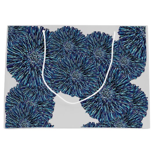 Blue Chrysanthemum Groot Cadeauzakje (Voorkant)