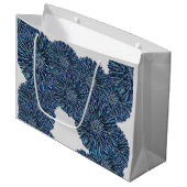 Blue Chrysanthemum Groot Cadeauzakje (Voorkant Gekanteld)