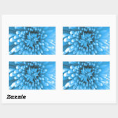 Blue Chrysanthemum Rechthoekige Sticker (Vel)