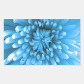 Blue Chrysanthemum Rechthoekige Sticker (Voorkant)