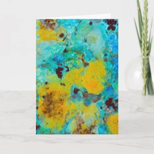 Blue Chrysocola Jasper Kaart (Voorkant)