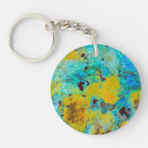 Blue Chrysocolla Jasper Sleutelhanger