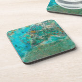 Blue Chrysocolla Mineral Stone Bier Onderzetter (Linkerzijde)
