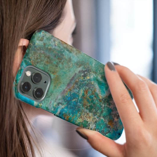 Blue Chrysocolla Mineral Stone Case-Mate iPhone Case