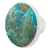 Blue Chrysocolla Mineral Stone Keramische Knop (Rechts)