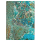 Blue Chrysocolla Mineral Stone Klembord (Achterkant)