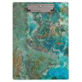Blue Chrysocolla Mineral Stone Klembord (Voorkant)
