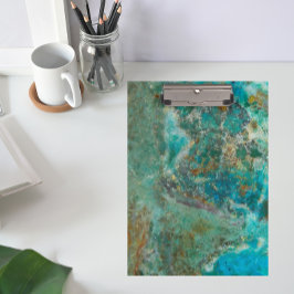 Blue Chrysocolla Mineral Stone Klembord