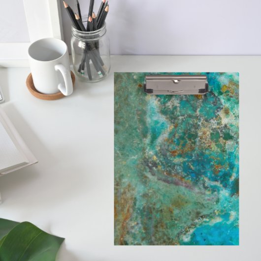 Blue Chrysocolla Mineral Stone Klembord