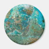 Blue Chrysocolla Mineral Stone Magneet (Voorkant)