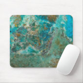 Blue Chrysocolla Mineral Stone Muismat (Met muis)