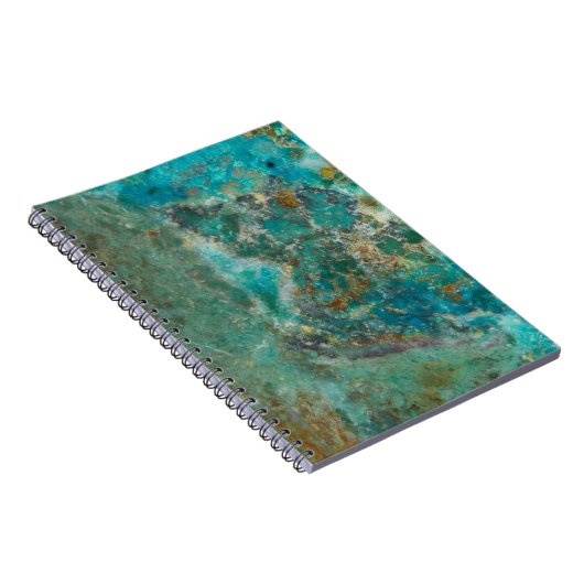 Blue Chrysocolla Mineral Stone Notitieboek (Rechterzijde)