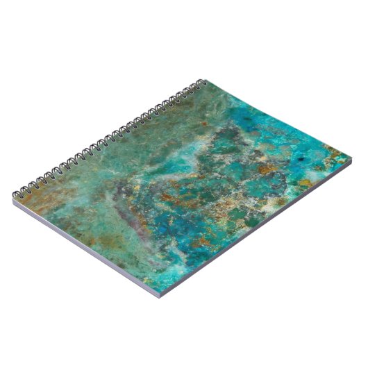 Blue Chrysocolla Mineral Stone Notitieboek (Linkerzijde)