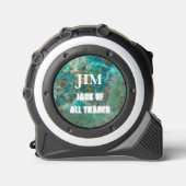 Blue Chrysocolla Mineral Stone Personalized Rolmaat (Voorkant)