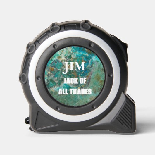 Blue Chrysocolla Mineral Stone Personalized Rolmaat (Voorkant)