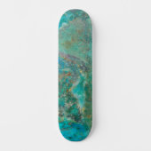 Blue Chrysocolla Mineral Stone Persoonlijk Skateboard (Voorkant)