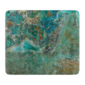 Blue Chrysocolla Mineral Stone Snijplank (Voorkant)