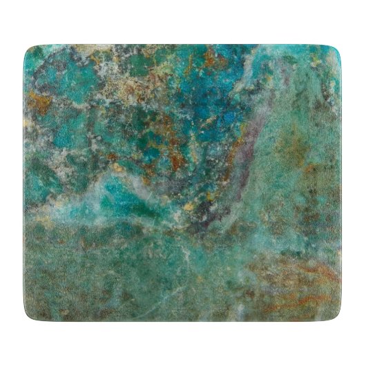 Blue Chrysocolla Mineral Stone Snijplank (Voorkant)