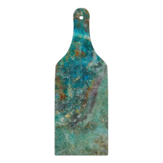 Blue Chrysocolla Mineral Stone Snijplank (Voorkant)