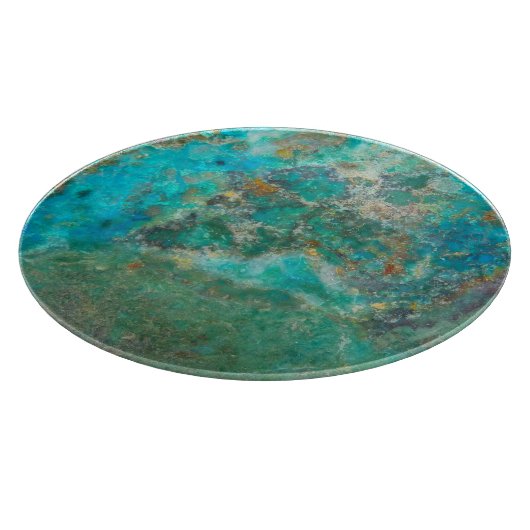 Blue Chrysocolla Mineral Stone Snijplank (Hoek)