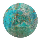 Blue Chrysocolla Mineral Stone Snijplank (Voorkant)