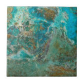 Blue Chrysocolla Mineral Stone Tegeltje (Voorkant)