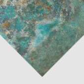 Blue Chrysocolla Mineral Stone Tissuepapier (Detail)