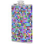 Blue Chunky Multicolored Square Tegels Patroon Heupfles (Links)