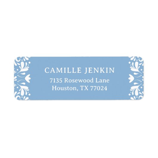 Blue Cielito Lindo Address Etiket (Voorkant)