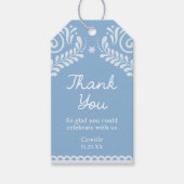 Blue Cielito Lindo Baby shower Dank u Cadeaulabel (Voorkant)