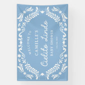 Blue Cielito Lindo Baby shower Welkom Spandoek (Verticaal)