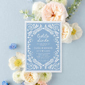 Blue Cielito Lindo Boy Baby shower Uitnodiging