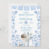  Blue Cielito Lindo First Holy Communion  Kaart (Voorkant)