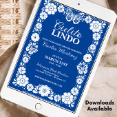 Blue Cielito Lindo Mexican Baby shower Boy Kaart