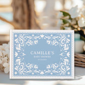 Blue Cielito Lindo Papel Picado Baby shower Gastenboek