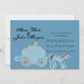 Blue Cinderella bruiloft-uitnodiging Kaart (Voorkant)