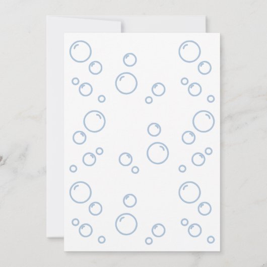 Blue Circle Bubble Schattige Whale Kids Verjaardag Kaart (Achterkant)
