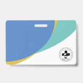 Blue Circle Design | Medische foto-ID & logo Badge (Achterkant)