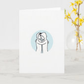Blue Circle Embrace Card Kaart (Gele Bloem)